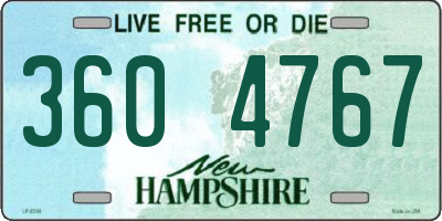NH license plate 3604767