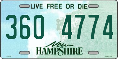 NH license plate 3604774
