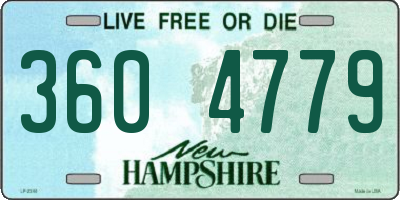 NH license plate 3604779