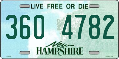 NH license plate 3604782