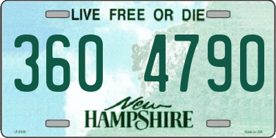 NH license plate 3604790