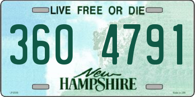 NH license plate 3604791