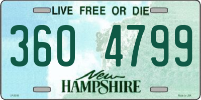 NH license plate 3604799