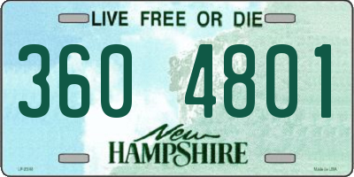 NH license plate 3604801