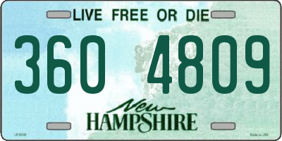 NH license plate 3604809