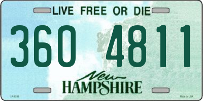 NH license plate 3604811