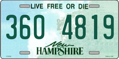 NH license plate 3604819