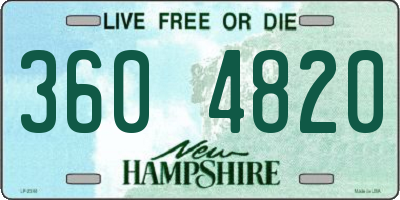 NH license plate 3604820