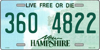 NH license plate 3604822