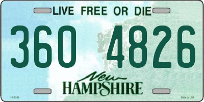 NH license plate 3604826