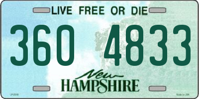 NH license plate 3604833