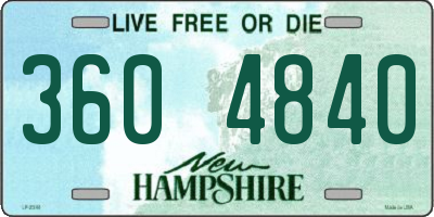 NH license plate 3604840