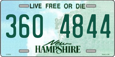 NH license plate 3604844