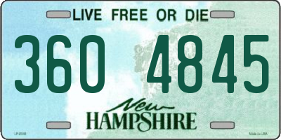 NH license plate 3604845