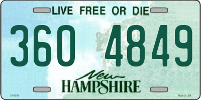 NH license plate 3604849