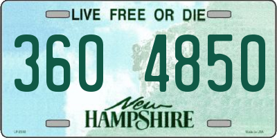 NH license plate 3604850