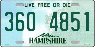 NH license plate 3604851
