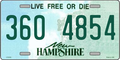 NH license plate 3604854