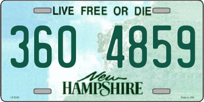 NH license plate 3604859