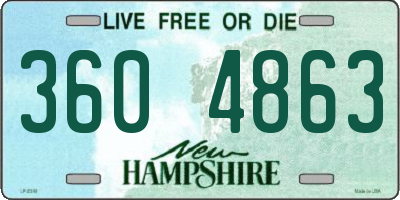 NH license plate 3604863