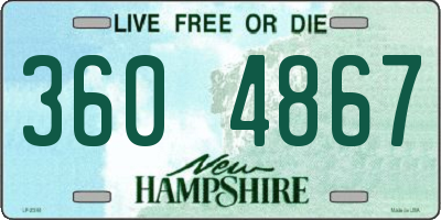 NH license plate 3604867