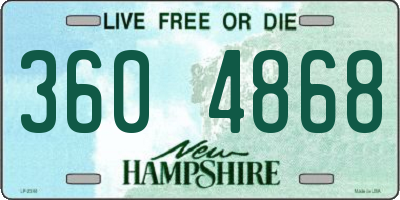 NH license plate 3604868