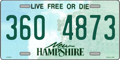 NH license plate 3604873