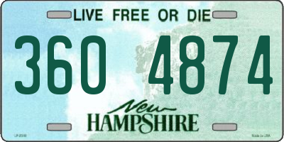 NH license plate 3604874