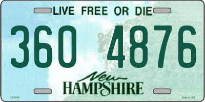 NH license plate 3604876