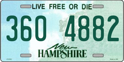 NH license plate 3604882