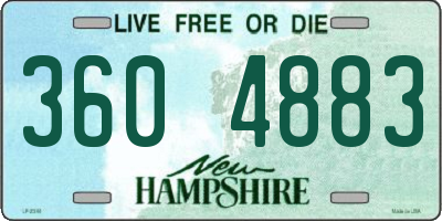 NH license plate 3604883