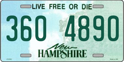 NH license plate 3604890