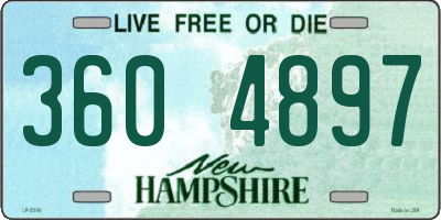 NH license plate 3604897