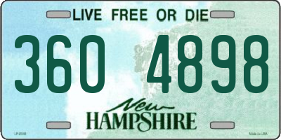 NH license plate 3604898