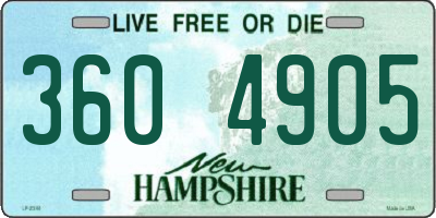 NH license plate 3604905