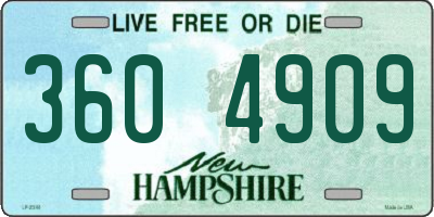 NH license plate 3604909