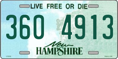 NH license plate 3604913