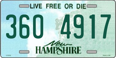 NH license plate 3604917