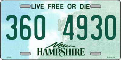 NH license plate 3604930
