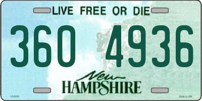 NH license plate 3604936