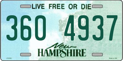 NH license plate 3604937