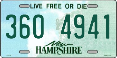 NH license plate 3604941