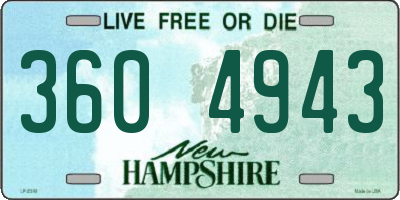 NH license plate 3604943