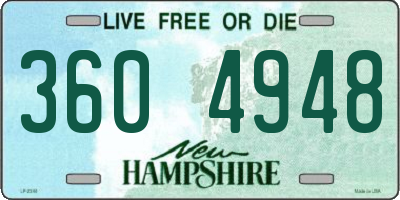 NH license plate 3604948