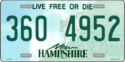 NH license plate 3604952
