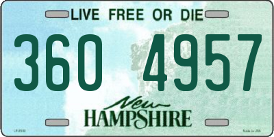 NH license plate 3604957