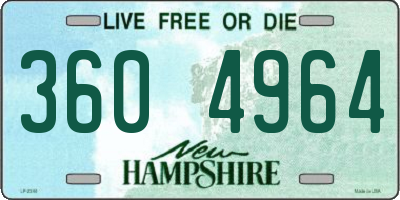 NH license plate 3604964