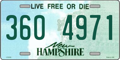 NH license plate 3604971