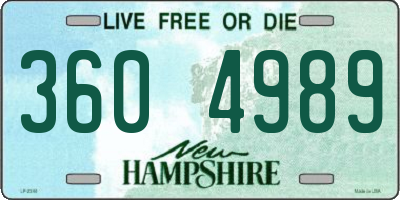 NH license plate 3604989