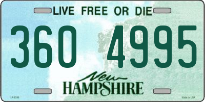 NH license plate 3604995